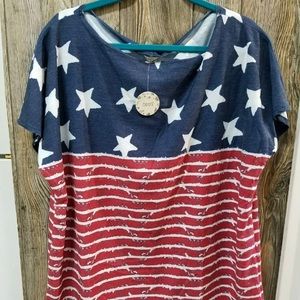 2xl boutique Stars and Stripes t-shirt